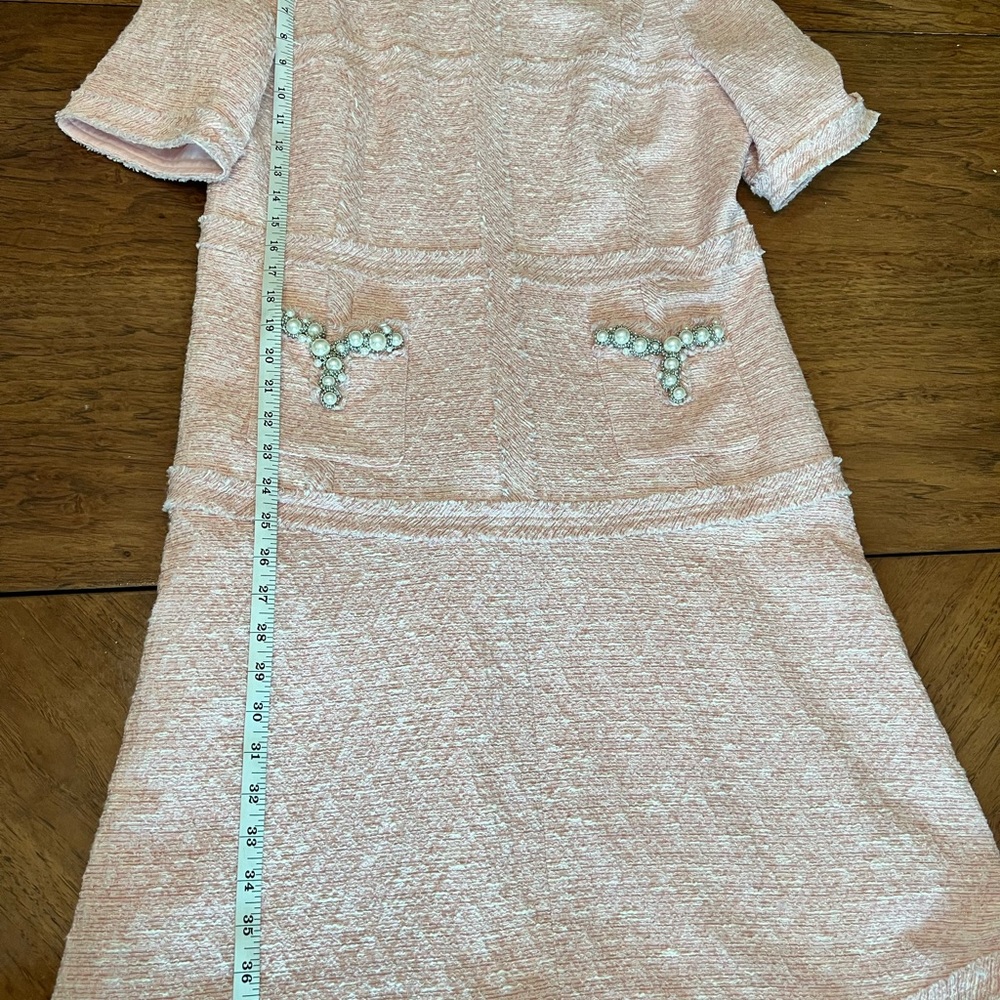 Ricki Freeman for Teri John Tweed Pearl Accent Dress - Size 14
